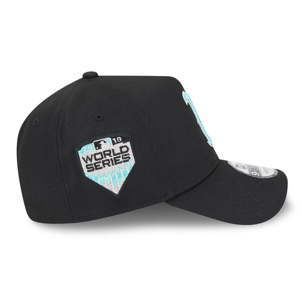 New Era Boston Red Sox Black and Seaglass 9FORTY A-Frame Adjustable Cap