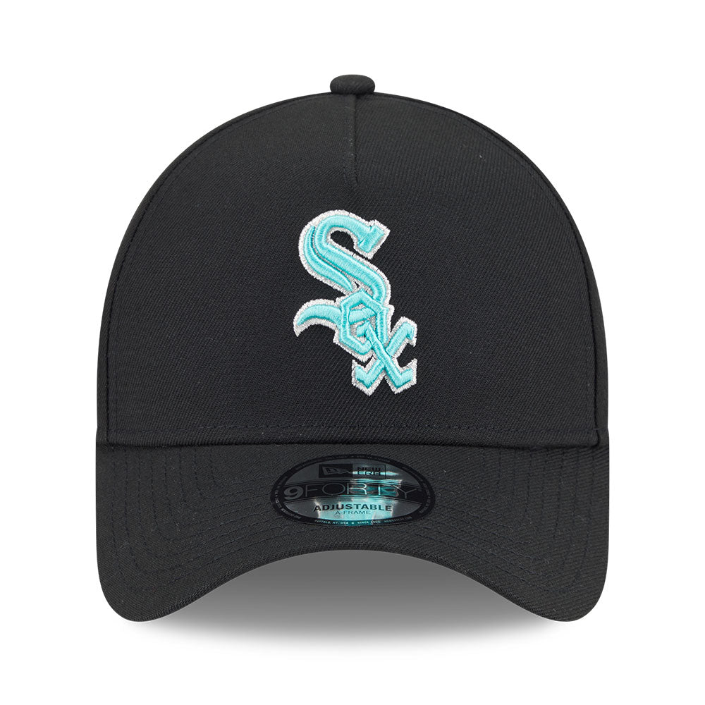 New Era Chicago White Sox Black and Seaglass World Series 9FORTY A-Frame Adjustable Cap