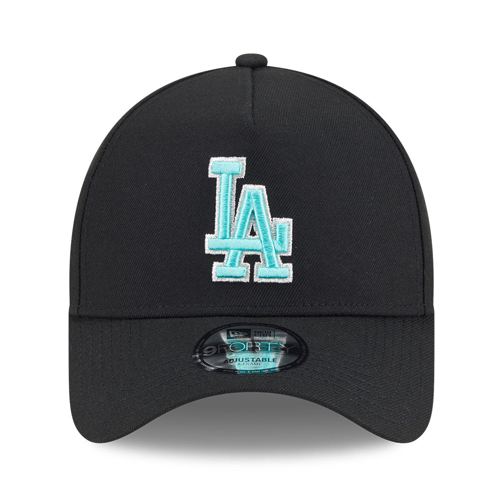 New Era Los Angeles Dodgers Black and Seaglass World Series 9FORTY A-Frame Adjustable Cap