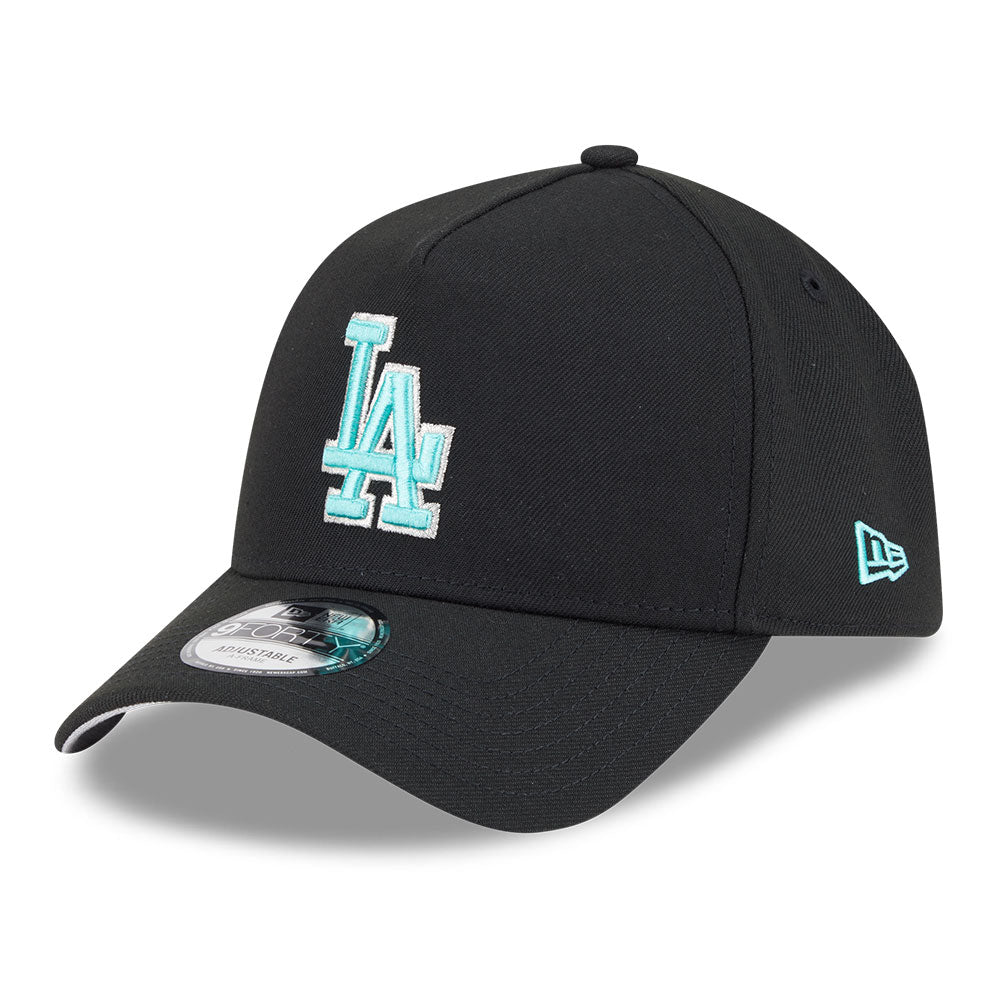 New Era Los Angeles Dodgers Black and Seaglass World Series 9FORTY A-Frame Adjustable Cap