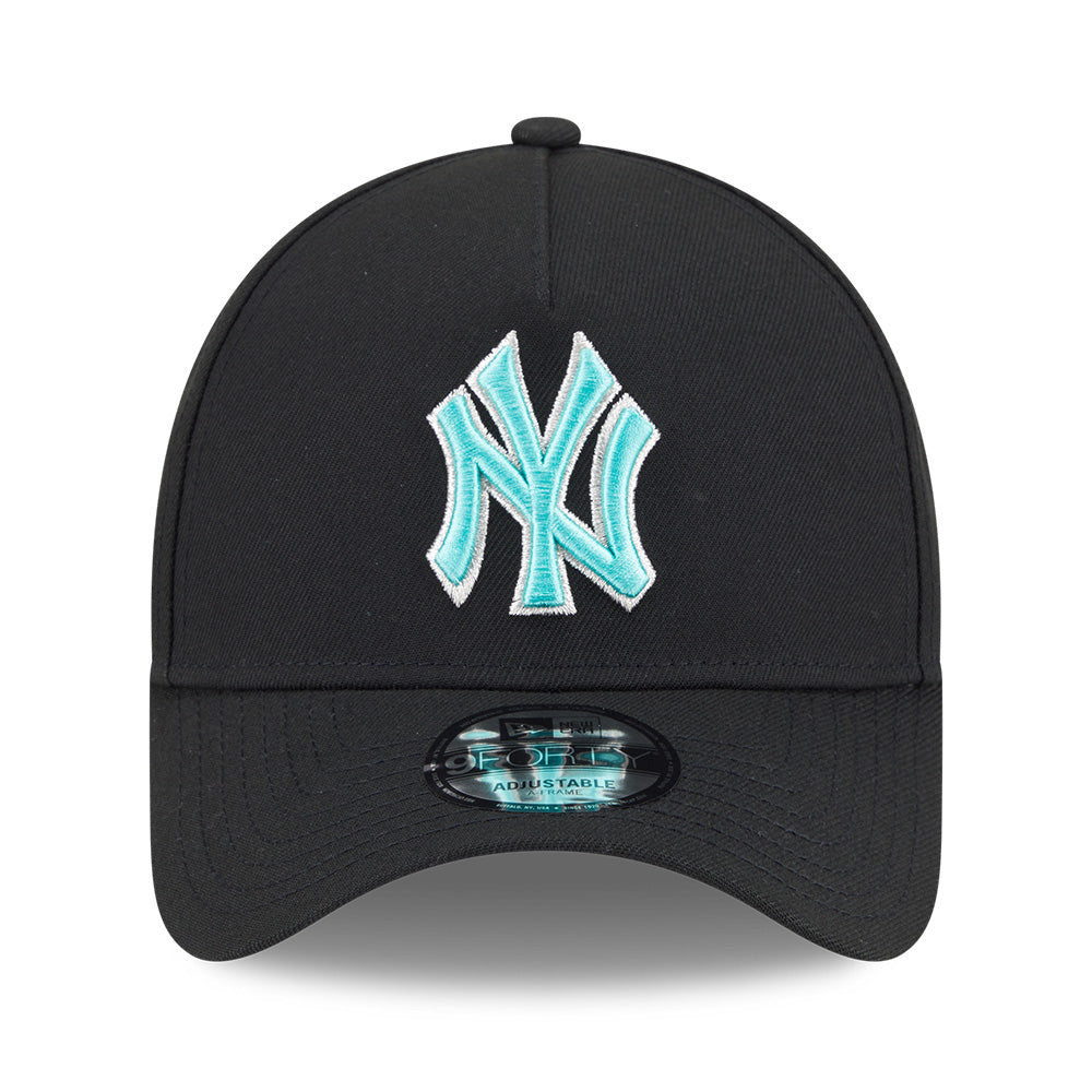 New Era New York Yankees Black and Seaglass World Series 9FORTY A-Frame Adjustable Cap