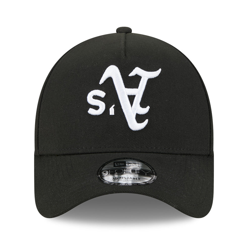 New Era Oakland Athletics Upside Down Black 9FORTY A-Frame Snapback Cap