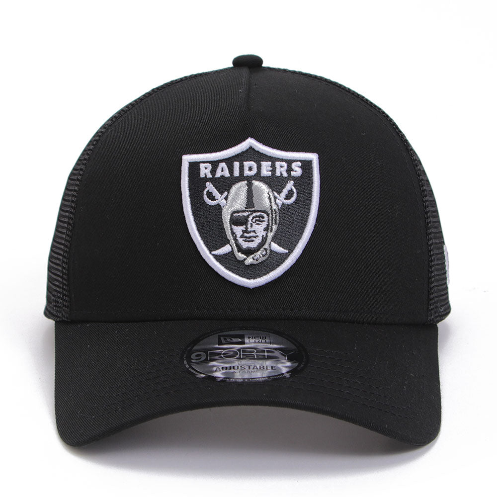 New Era Las Vegas Raiders GCP Black 9FORTY A-Frame Trucker Adjustable Cap