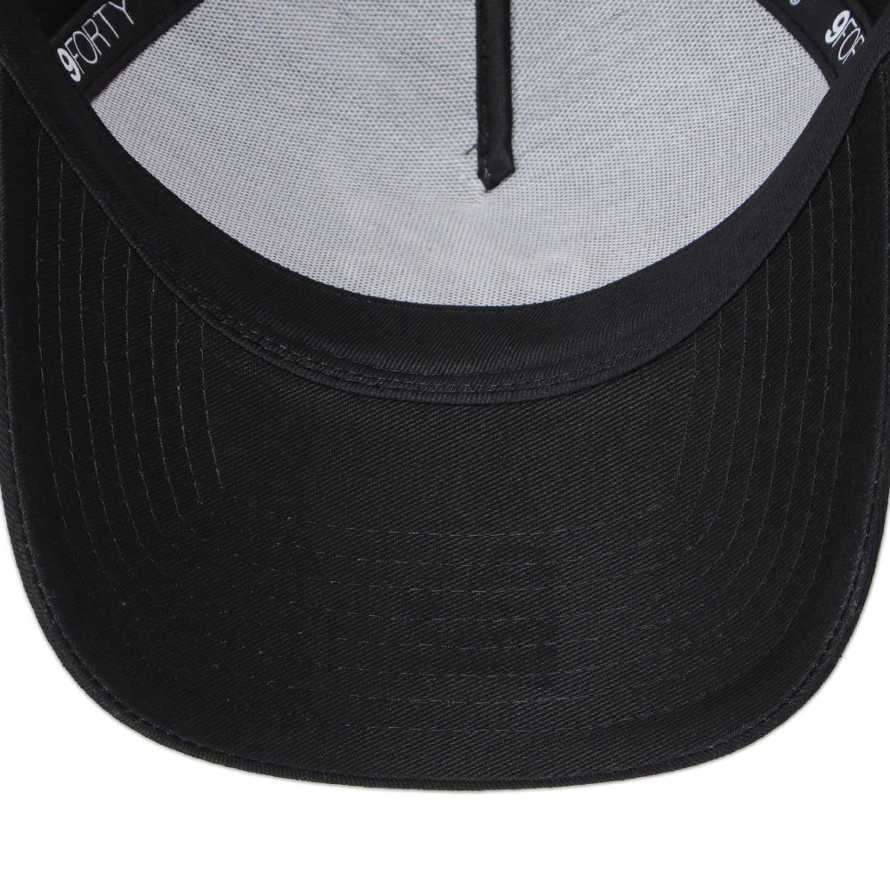 New Era Script Black 9FORTY A-Frame Snapback Cap