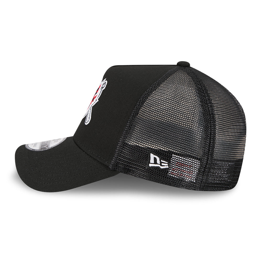 New Era Pittsburgh Pirates Upside Down Black 9FORTY A-Frame Trucker Cap