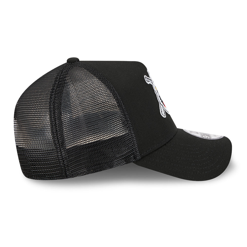 New Era Pittsburgh Pirates Upside Down Black 9FORTY A-Frame Trucker Cap