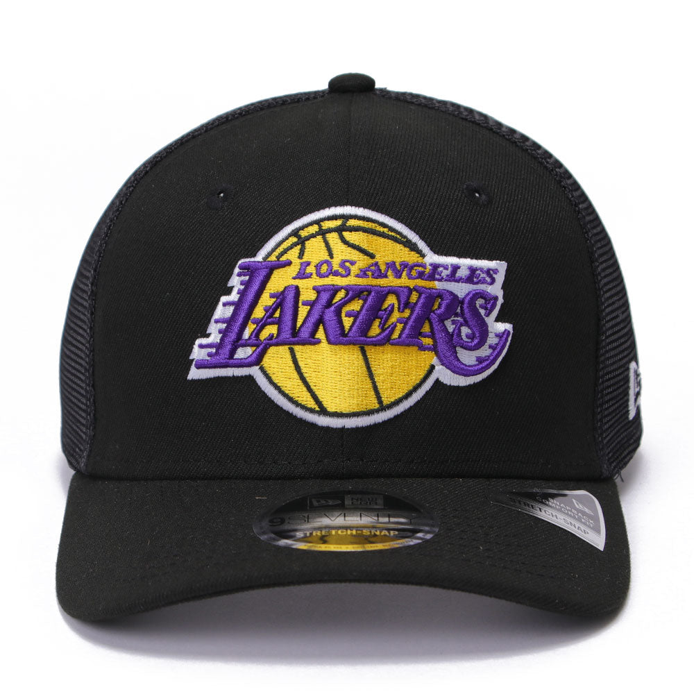 New Era Los Angeles Lakers GCP Black 9SEVENTY Stretch Snapback Trucker Cap