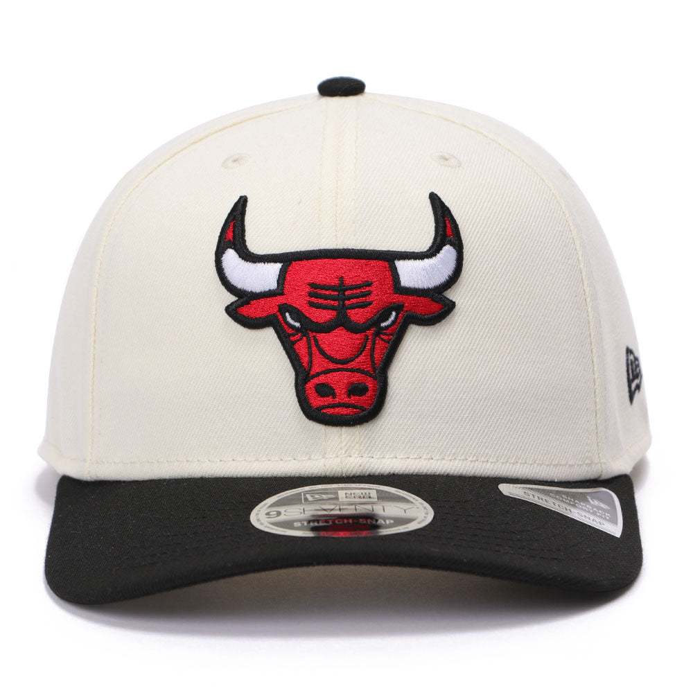 New Era Chicago Bulls GCP Chrome White Black Two Tone 9SEVENTY Stretch Snapback Cap