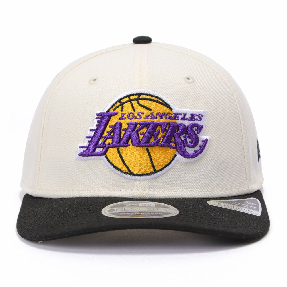 New Era Los Angeles Lakers GCP Chrome White Black Two Tone 9SEVENTY Stretch Snapback Cap