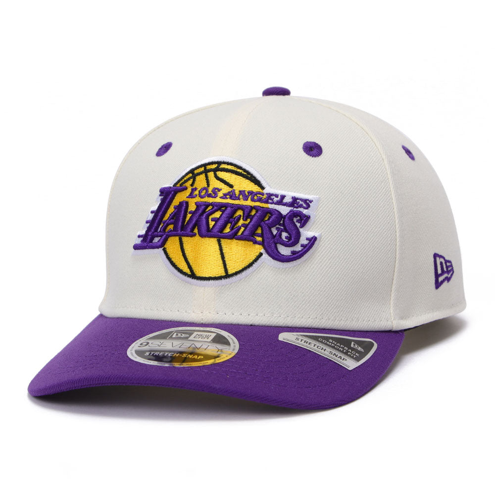 New Era Los Angeles Lakers GCP Chrome White Purple 9SEVENTY Stretch Snapback Cap