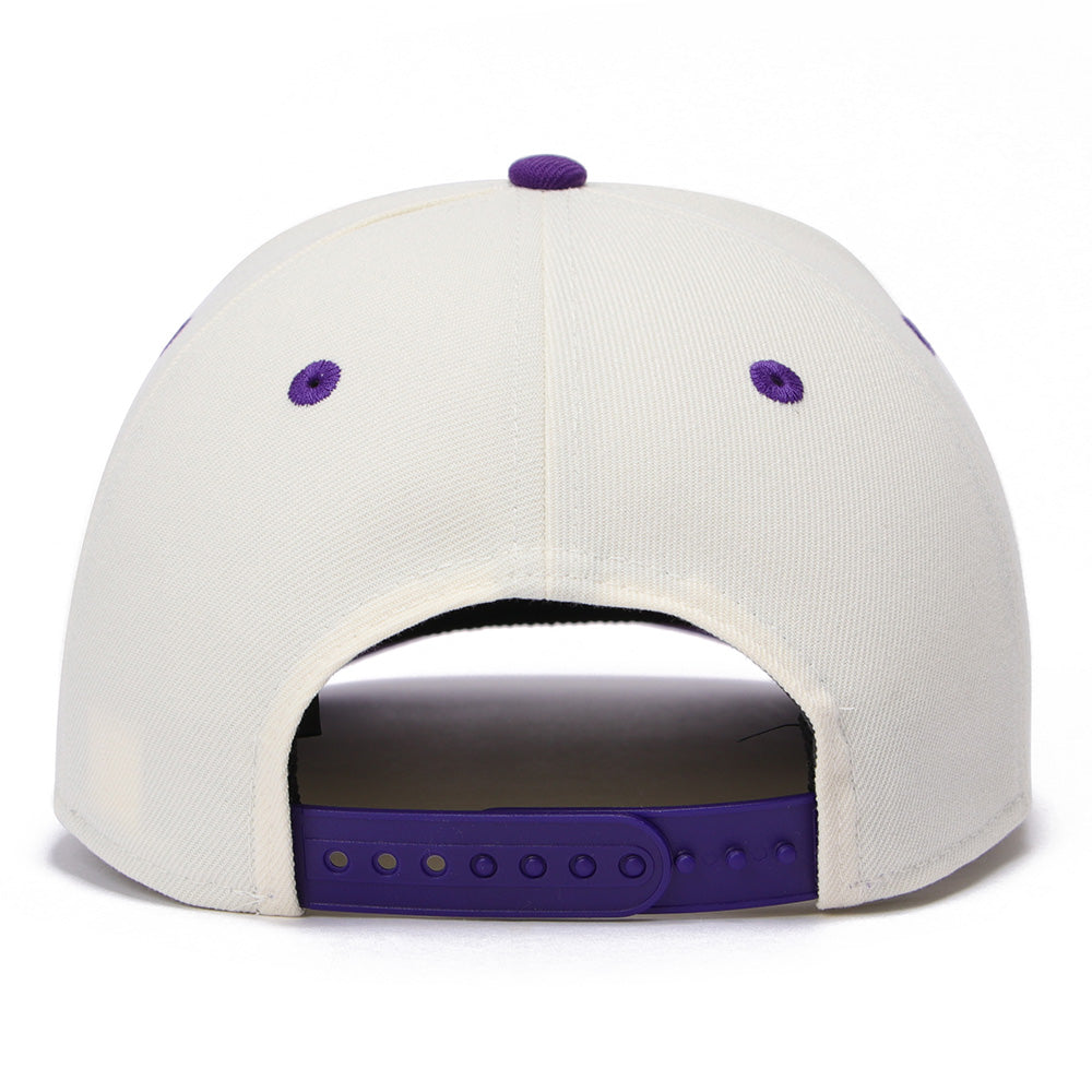 New Era Los Angeles Lakers GCP Chrome White Purple 9SEVENTY Stretch Snapback Cap