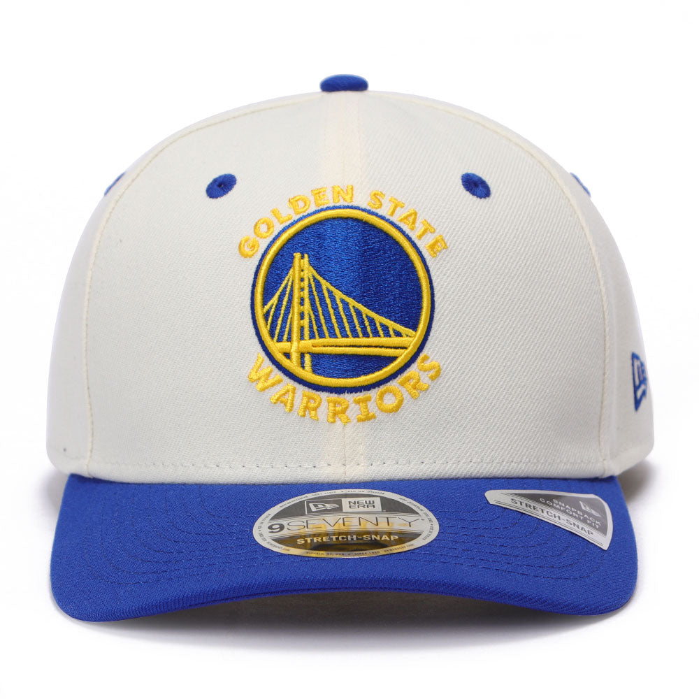 New Era Golden State Warriors GCP Chrome White Purple 9SEVENTY Stretch Snapback Cap