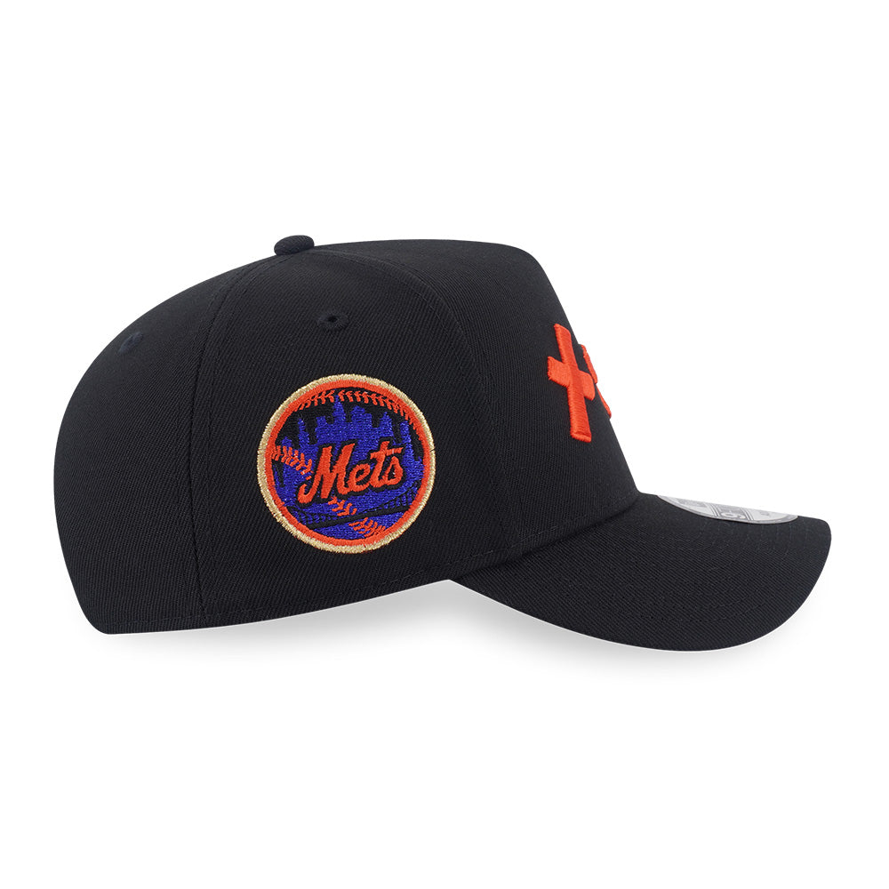New Era New York Mets Kanji Black 9FORTY A-Frame Adjustable Cap