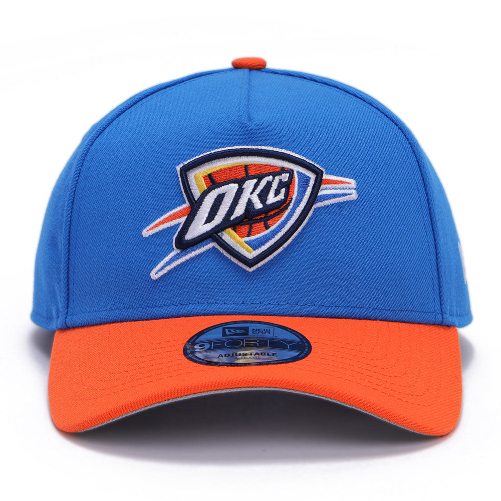New Era Oaklahoma City Thunder Essential Blue Orange 2 Tone 9FORTY A-Frame Snapback Cap