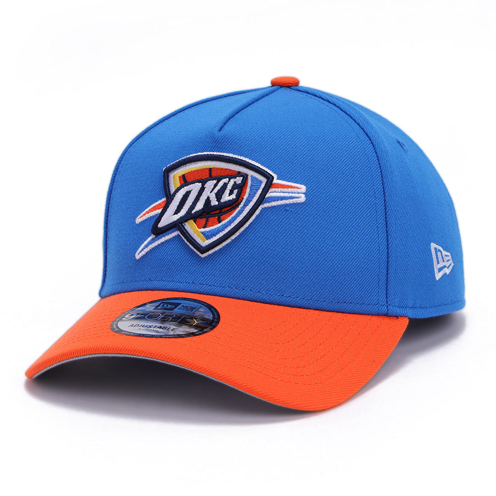 New Era Oaklahoma City Thunder Essential Blue Orange 2 Tone 9FORTY A-Frame Snapback Cap