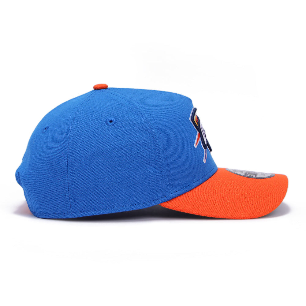 New Era Oaklahoma City Thunder Essential Blue Orange 2 Tone 9FORTY A-Frame Snapback Cap