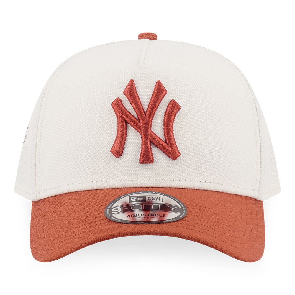 New Era New York Yankees Chrome White Rush Orange 9FORTY A-Frame Adjustable Cap