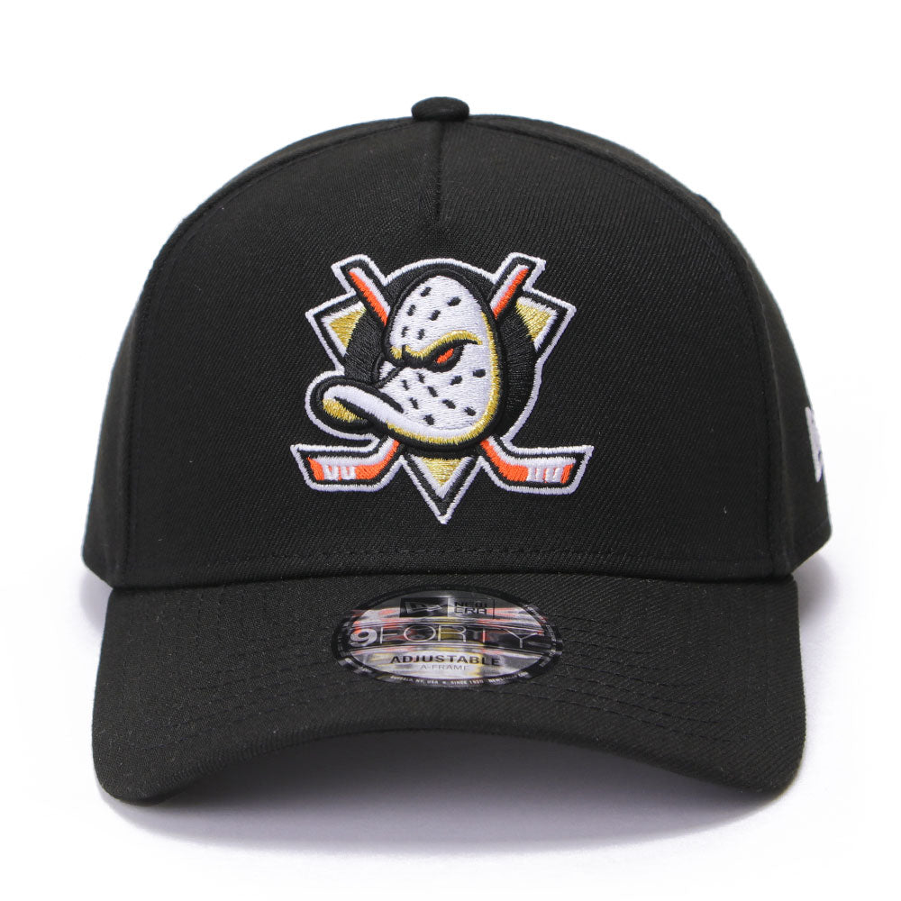 New Era Anaheim Ducks Black 9FORTY A-Frame Snapback Cap