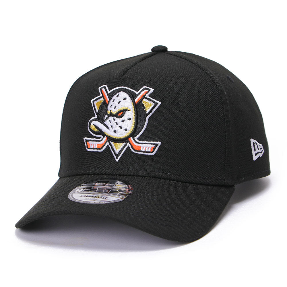 New Era Anaheim Ducks Black 9FORTY A-Frame Snapback Cap