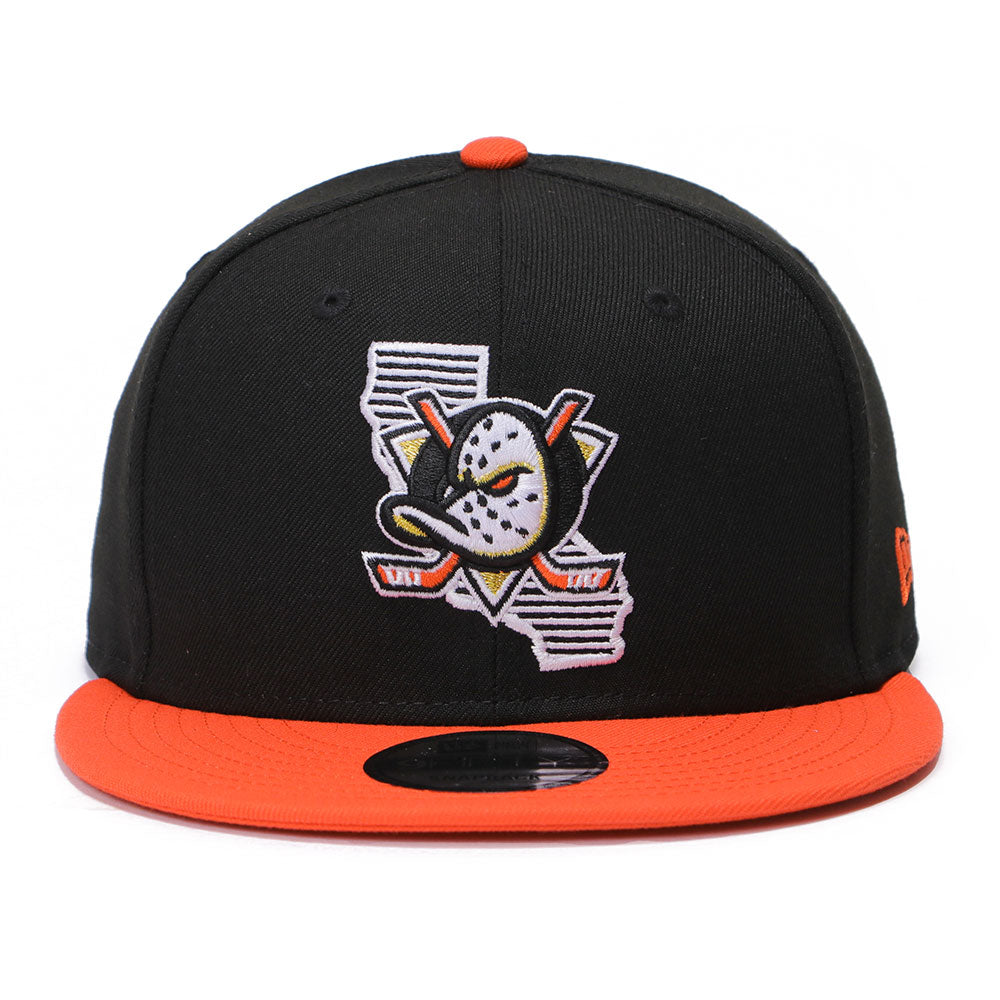 New Era Anaheim Ducks Black Orange 9FIFTY Snapback Cap
