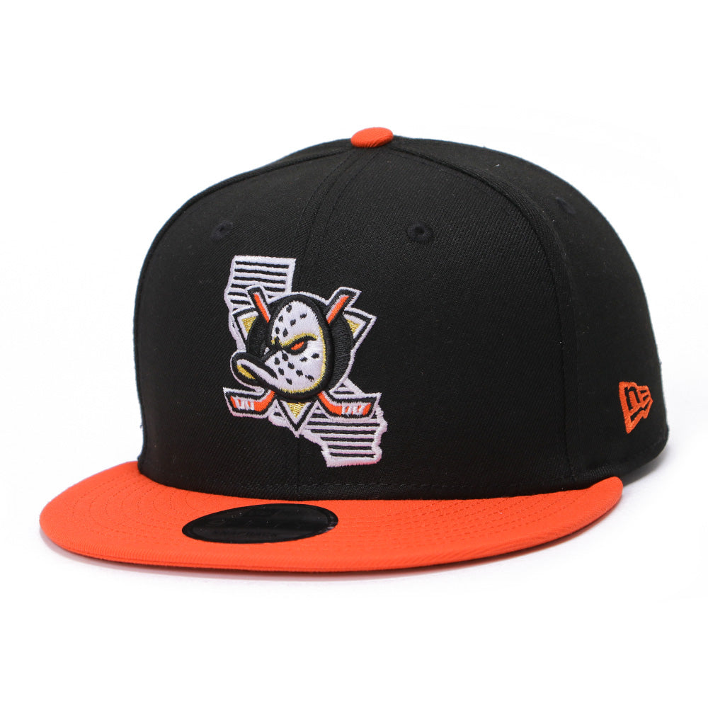 New Era Anaheim Ducks Black Orange 9FIFTY Snapback Cap