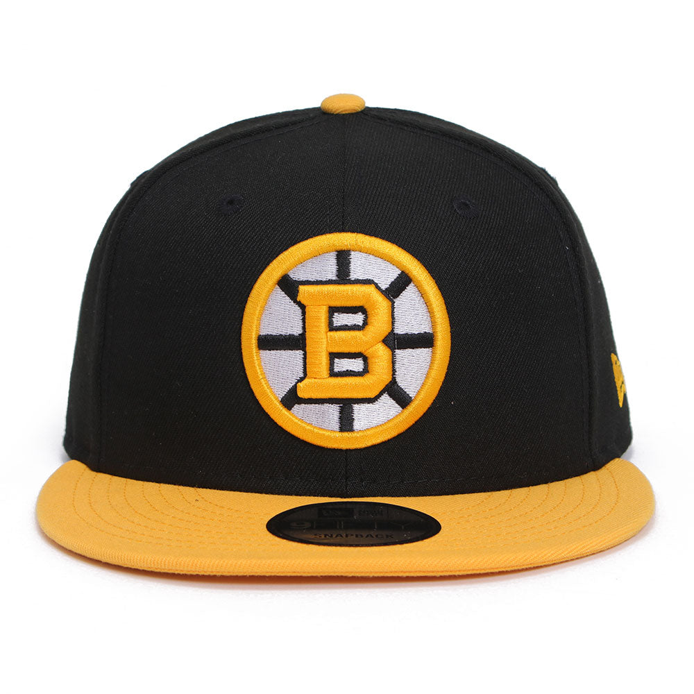 New Era Boston Bruins Black Gold 9FIFTY Snapback Cap