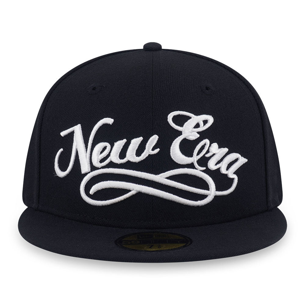 New Era Script Logo Oceanside Black 59FIFTY FItted Cap