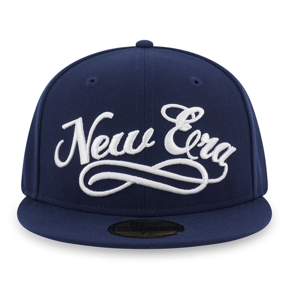 New Era Script Logo Oceanside Blue 59FIFTY FItted Cap