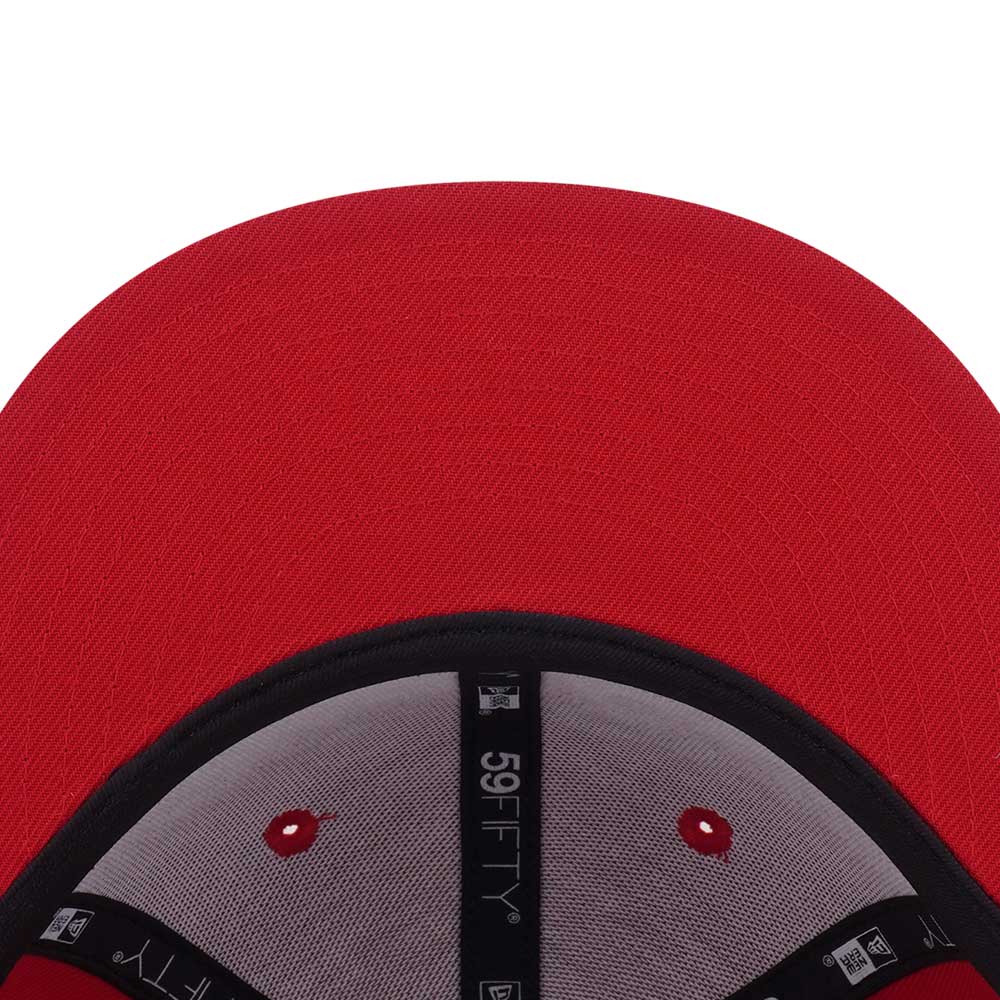 New Era Script Logo Oceanside Scarlet Red 59FIFTY FItted Cap