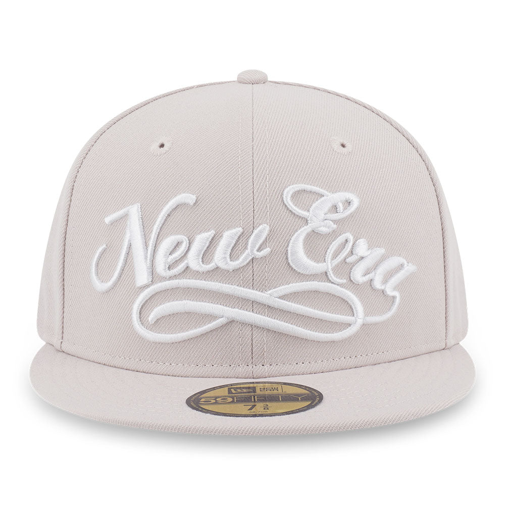 New Era Script Logo Oceanside Stone 59FIFTY FItted Cap