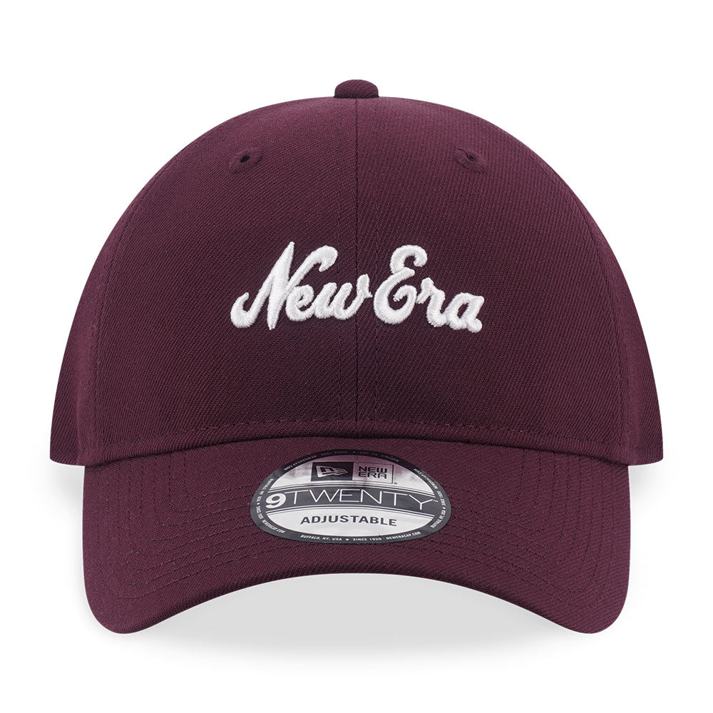 New Era Script Logo Maroon 9TWENTY Adjustable Cap