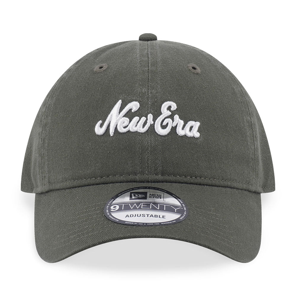 New Era Script Logo New Olive 9TWENTY Adjustable Cap