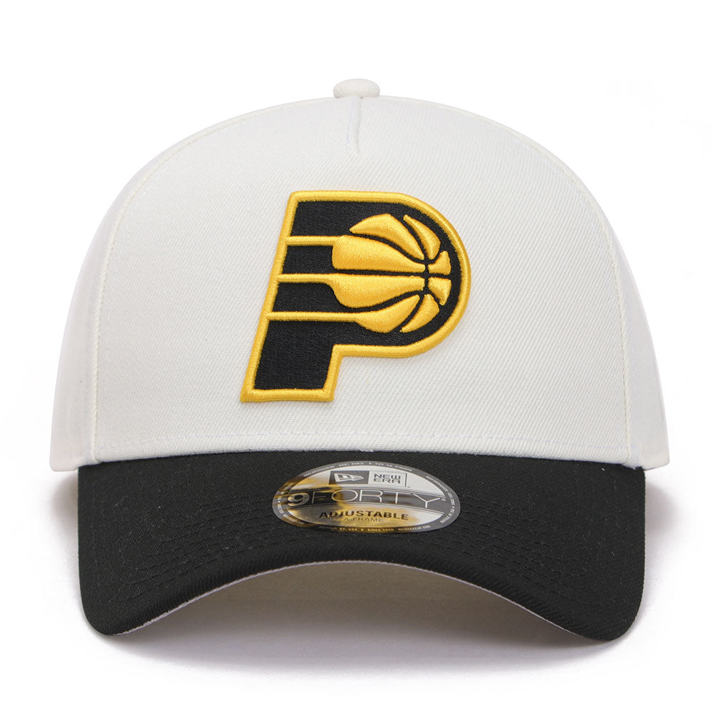 New Era Indiana Pacers Essentials Chrome Black 9FORTY A-Frame Snapback Cap