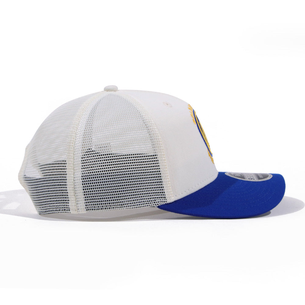 New Era Golden State Warriors GCP Chrome White Light Royal Blue 9SEVENTY Stretch Snapback Trucker Cap