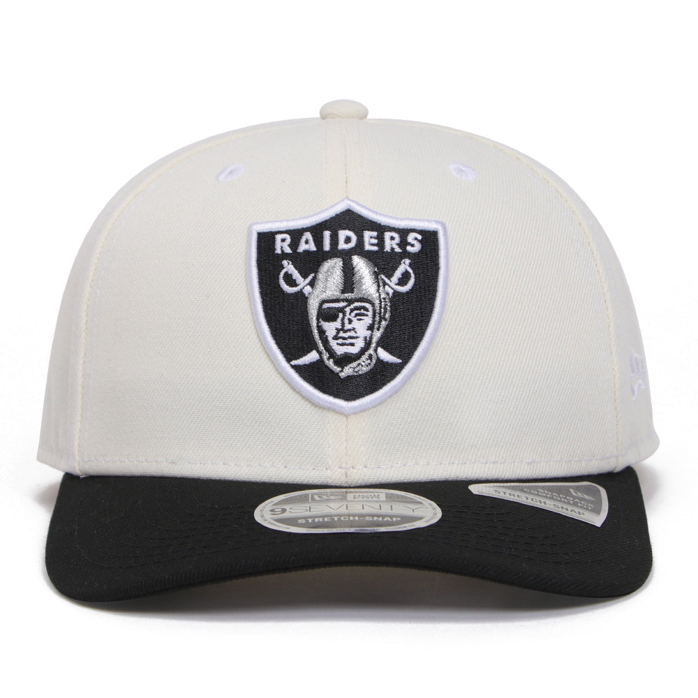 New Era Las Vegas Raiders Chrome Black 9SEVENTY Stretch Snapback Cap