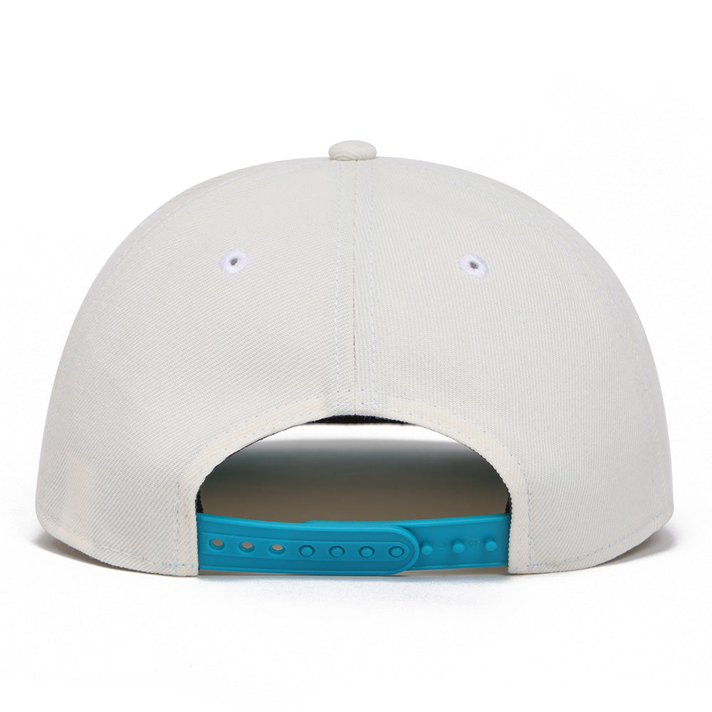 New Era Miami Dolphins Chrome White Teal 9SEVENTY Stretch Snapback Cap
