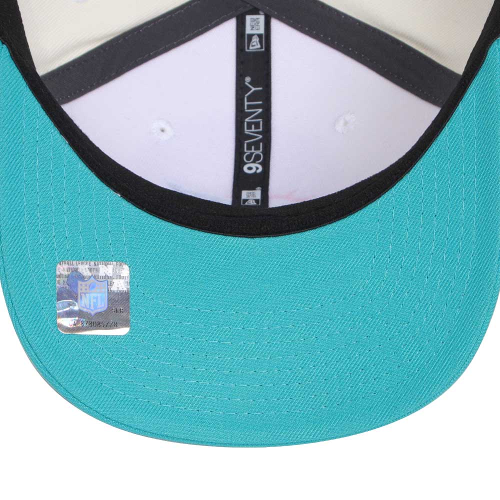New Era Miami Dolphins Chrome White Teal 9SEVENTY Stretch Snapback Cap