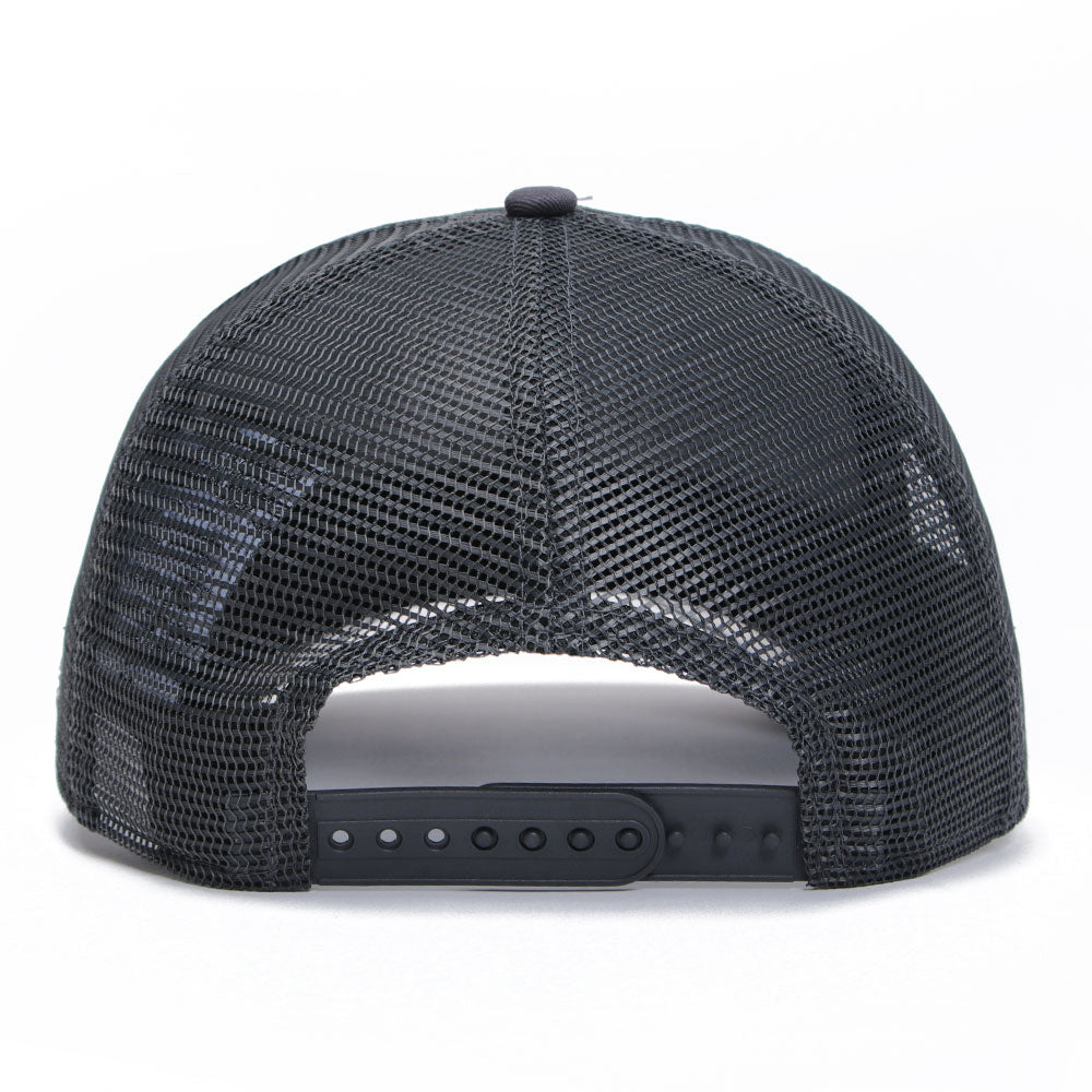 New Era Las Vegas Raiders Graphite 9FORTY A-Frame Trucker Snapback Cap