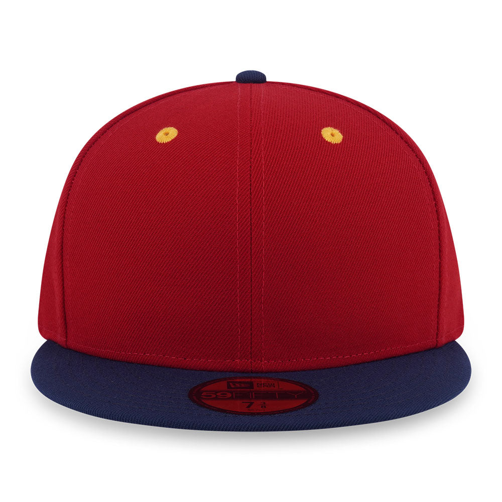 New Era Spain Country Color 2026 Scarlet Oceanside Blue 59FIFTY Fitted Cap