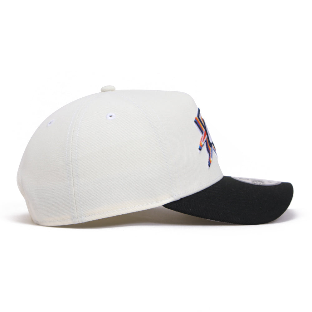 New Era Oklahoma City Thunders Chrome Black 9FORTY A-Frame Snapback Trucker Cap