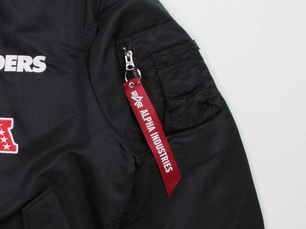 Las Vegas Raiders NFL Alpha Industries Black Bomber Jacket