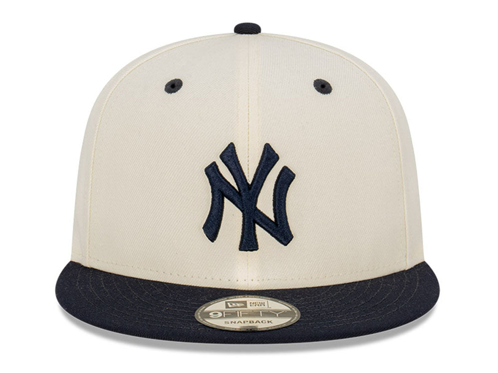 New York Yankees Two Tone Chrome White 9FIFTY Adjustable Cap