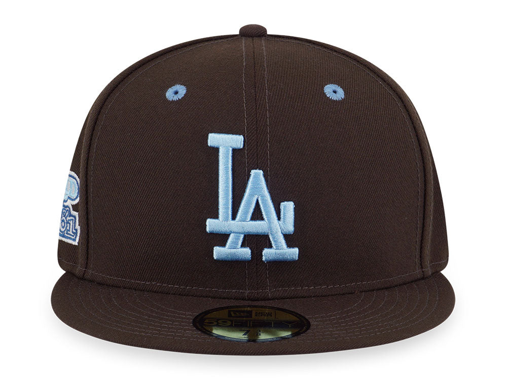 Los Angeles Dodgers MLB Easter Birdseye Blue on Walnut 59FIFTY Fitted Cap