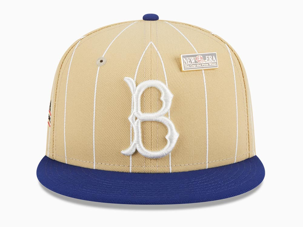 Brooklyn Dodgers MLB 59FIFTY DAY 2023 Dark Royal Vintage Gold Stripe 59FIFTY Fitted Cap