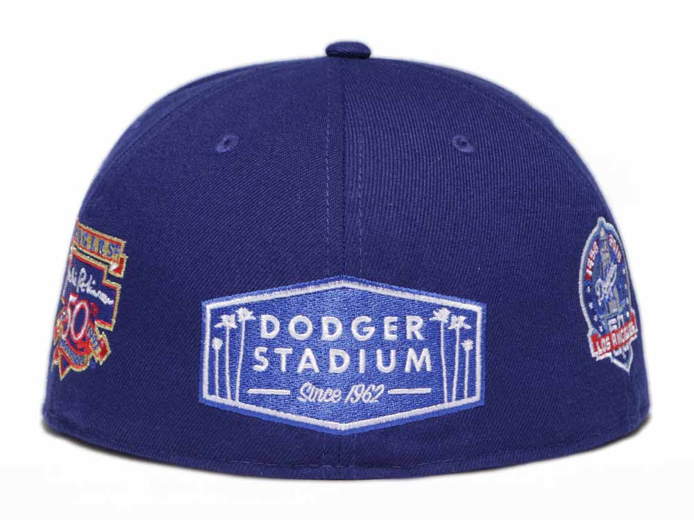 Los Angeles Dodgers MLB Cooperstown Multi Patch Dark Royal 59FIFTY Fitted Cap