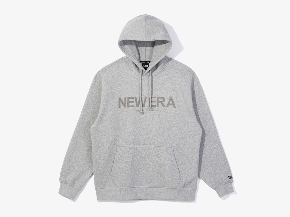 New Era Wordmark Relaxed Essential Gray Pullover Hoodie