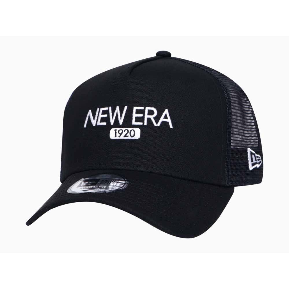 New Era 1920 Duck Canvas Black 9FORTY A-Frame Trucker Cap (ESSENTIAL)