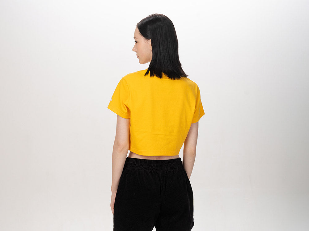 New York Yankees MLB Color Era Mellow Yellow Women Crop Top Tee