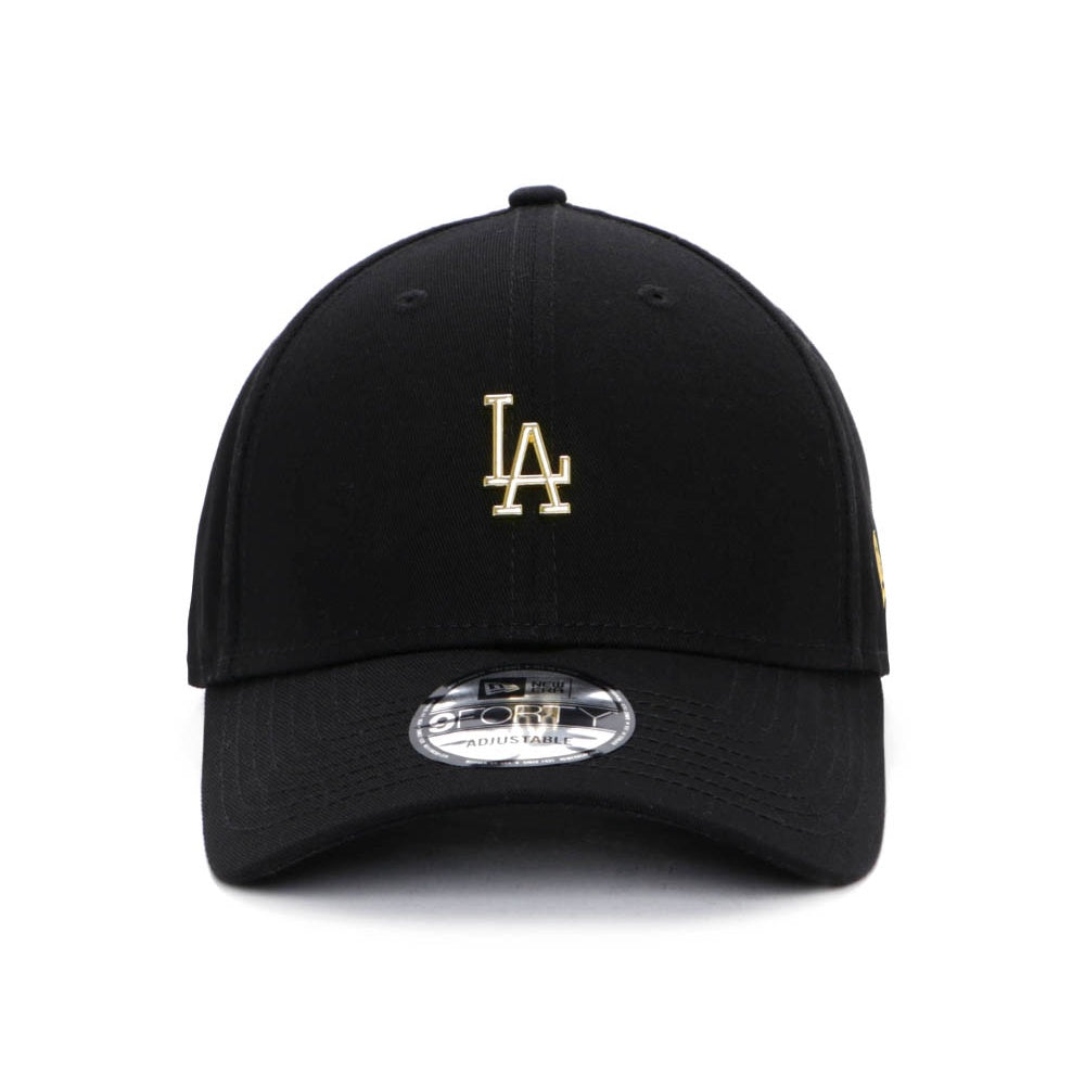 Los Angeles Dodgers MLB Gold Metal Badge Black 9FORTY Cap