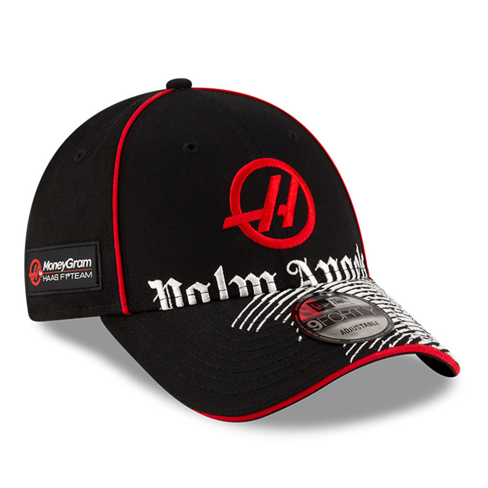 New Era Palm Angels x MoneyGram x HAAS F1 Motorsport Black 9FORTY Adjustable Cap (ONLINE EXCLUSIVE)